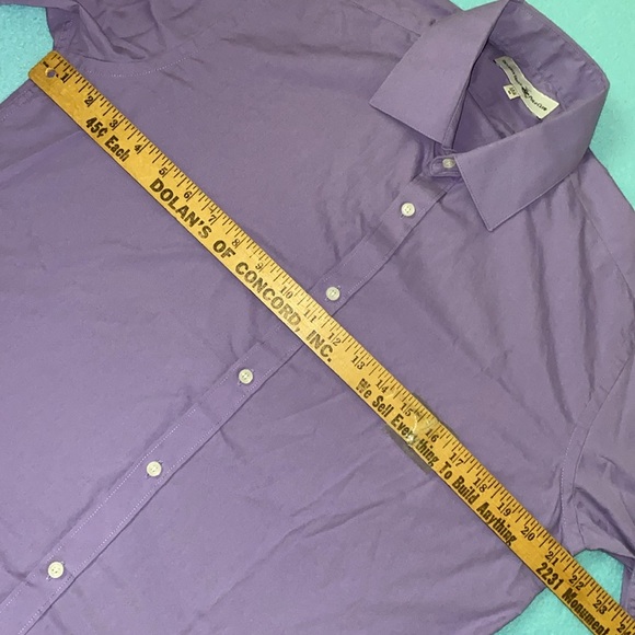 BEVERLY HILLS POLO CLUB button down dress shirt long sleeve lavender NEW size M - Picture 7 of 9